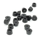 5 8    X 3 8    D X H Rubber Bumper W Recessed Steel Washer  Rubber Feet  8 Per Pack