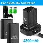 For Xbox 360 Wireless Controller 2x Rechargeable Battery Pack   Charging Dock