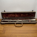 Sir Walter Antique Silver Metal Clarinet W  Mouthpiece   Case Made In Usa