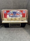 Vtg 1980s Budweiser Lighted Bar Beer Sign Clock World Champion Clydesdale Team