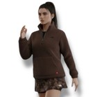 The North Face Jacket Brown Osito-style Womens M Pullover Fleece 1 4 Zip Outdoor