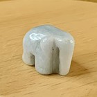 Vintage Burma Jade Carved Elephant Miniature Green Stone Animal Carving 1 2  4g
