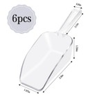 6 Pcs Clear Plastic Ice Scoop7 6 Inch For Freezer Food Coffee Popcom Flour Dr   