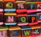 Fisher-price Full Alphabet Peek-a-boo Blocks A-z Plus Bag Complete Set