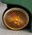 3d Printed Gold Dayton Wire Spoke Spinner Trash Can Rim Hubcaps   2 Pack