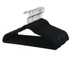 Flocked Hangers - 50 Packs Color Black New