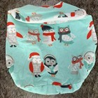Reusable Baby Cloth Diaper Cover With Holiday Owl Print   Adjustable Snap Button