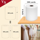 White Tulle Fabric Roll 6 Inch X 200 Yards Ribbon Spool Wedding Decor Bolt