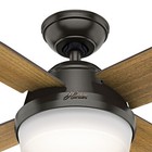 Hunter Fan 60 Inch Noble Bronze Indoor Ceiling Fan With Light And Remote Control