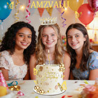 Crown Cake Topper  Gold Happy Birthday Cake Toppers Crown Balls Candles Butterfl