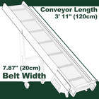 47 l Industrial Incline Conveyor Machine Max 29 5 h Lift 7 87 w Cleated Pvc Belt