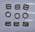 10pc Metal Lingerie Bra Strap Adjustment Slide Rings Hook Figure 4color Pick 089