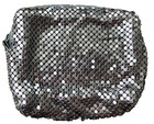 Vintage Silver Mesh Exclusive For Bueno Small Zip Pouch Bag Clutch Hong Kong 5x7