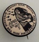 Rare Struggle Anti Vietnam War April 24 - May 5 Student Strike Button Pinback
