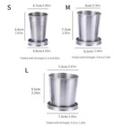 Stainless Steel Portable Outdoor Telescopic Collapsible Folding Cup Bugbag