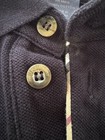 Burberry Children Boys 4 Navy Polo Shirt Long Sleeve Nova Check Placket Logo