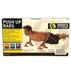 Series 8 Fitness Push Up Bars Blue Cushioned Grips Strength Core Training New