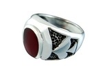 925 Sterling Silver Men s Spade Poker Casino Card Game Las Vegas Carnelian Ring