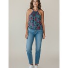 Etcetera Teal  Magenta   Black Paisley Halter Neck Camisole