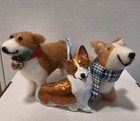 Set Of 3 Cute Corgi Ornaments
