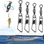 100pcs Fishing Barrel Swivel With Interlock Snap Fishing Swivel Size 10 