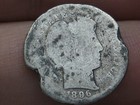 1896 S Silver Barber Dime- San Francisco  Ag good Details