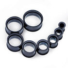 Pair Stainless Steel Screw Fit Ear Gauges Tunnels Plugs Ear Stretchers Piercing