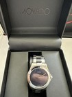 Movado Museum Men s Blue Dial Quartz Stainless Steel Bracelet Watch W box