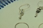 Lot Of Six 925 Sterling Silver Wine Glass Charms Markers Cowboy Western Themed