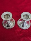 Pair Of Vintage Weighted Sterling Silver Candle Holders
