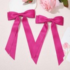 2pcs Rose Pink Hair Bows  Large Ribbon Bow Clips For Girls