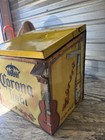 Corona Metal Beer Cooler Vintage Collectible Yellow Made In Mexico Breweriana