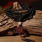 Tibetan Sandalwood Buddhist Buddha 216 Prayer Beads Bracelet  Necklace Mala