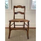 Antique Victorian 19th Century Walnut Caned Dining Parlor Accent Chair Euc