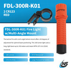 Fdl-300r-k01 Tactical Fire Light With Multi-angle Helmet Mount