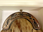 New Scottish Antique Serpent Cantle Sporran Natural Sealskin   Free Chains   149