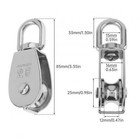 2x Cable Pulley  Swivel Rope Pulley Stainless Steel Pulley Block  M25 330lbs Max