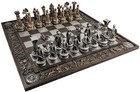 Greek Mythology Olympus Gods Chess Set Pewter   Bronze Color W 17  Greek Board