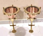 Nautical New Marine Brass   Copper Medium Cargo Pendant hanging Spot Light 2 Pcs