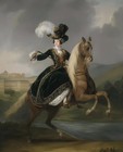 Handmade Old Master-art Antique Oil Painting Noblewoman Girl Horse On Canvas 30 