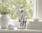 Artemis Greek Goddess Statue With Deer  Nature Goddess Figurine  Mythology Decor