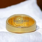 Citrine Round Cut With 14k Yellow Gold Ring For Men s  535  