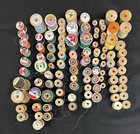 Mixed Lot Of  100 Vintage Wood Wooden Thread Spools Crafts Hobby Used