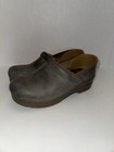 Dansko Professional Burnished Nubuck Womens Size 38 Eu Grey Shoes Clogs