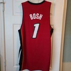 Adidas Miami Heat Nba Chris Bosh  1 Jersey Men   s Size Large Officially Licensed