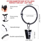 Roonoo 36 Pack Openable Metal Curtain Rings With Clips  Fits Up To 1 Inch Rod 