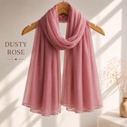 Women s Premium Chiffon Scarf     Soft Lightweight Head Scarf Wrap Shawl Hijab