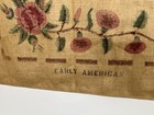 Antique Hooked Rug Burlap Floral Colored Pattern      early American 16    Folk Art 