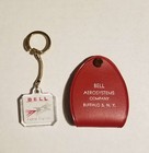 1960s Bell Aerosystems Sliding Magnifying Glass And Bell Agena Engines Key Chain
