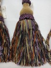 Lot Of 2 Ribbon Tie-backs 7 3 4   Purple brown olive Green Drapery Trim W4504